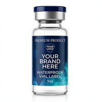 Étiquettes de flacons imperméables de 7 ml, autocollants adhésifs personnalisés, papier synthétique PP pour l'emballage d'échantillons de cosmétiques et de parfums
