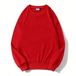 Cotton Crewneck Sweatshirts Custom Casual Oversize Crew Neck Long Sleeve Plain <b>Drop</b> Shoulder Pullover Sweatshirts - Product Image 4