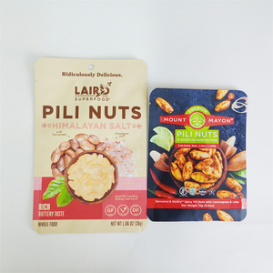 Sachet Doypack avec fenêtre refermable à fermeture éclair, qualité alimentaire FDA, imprimé sur mesure, pour l'emballage de noix et de snacks sains - Product Image 2
