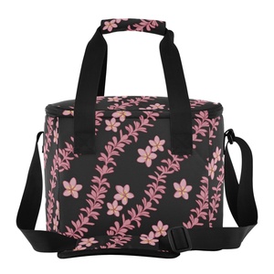 Hawaii Eco Friendly Extra Large Reusable Tote Grocery Shopping Thermal Bag Plumeria Flower Women Insulated Cooler Bag with Logo - Product Image 2