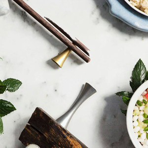 Traditional Stainless Steel Reusable Spoon Rest <b>Chopsticks</b> Fork Cutlery <b>Holder</b> Stand Matte Finish Kitchen Home Restaurant Table - Product Image 3