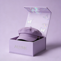 Boîte à chapeaux en carton magnétique GoTop avec laminage mat et doublure personnalisée, spéciale pour l'emballage et la présentation de chapeaux