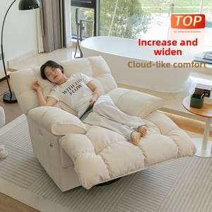 Sofá Eléctrico Inteligente para Sala de Estar, Tela, Compartimento Extra Grande, Sillón Reclinable Individual, Silla Mecedora con Masaje, Estilo Moderno Minimalista - Product Image 3