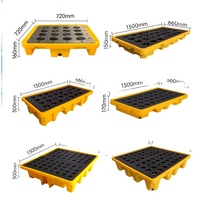 4 fûts Palette en plastique anti-fuite chimique pour le stockage de liquides Entreposage et logistique écologiques
