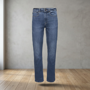 Jeans de Mezclilla Rectos para Hombre, Verano, Color Sólido, Formales, Cintura Media, Transpirables, de Secado Rápido, Alta Calidad - Product Image 3