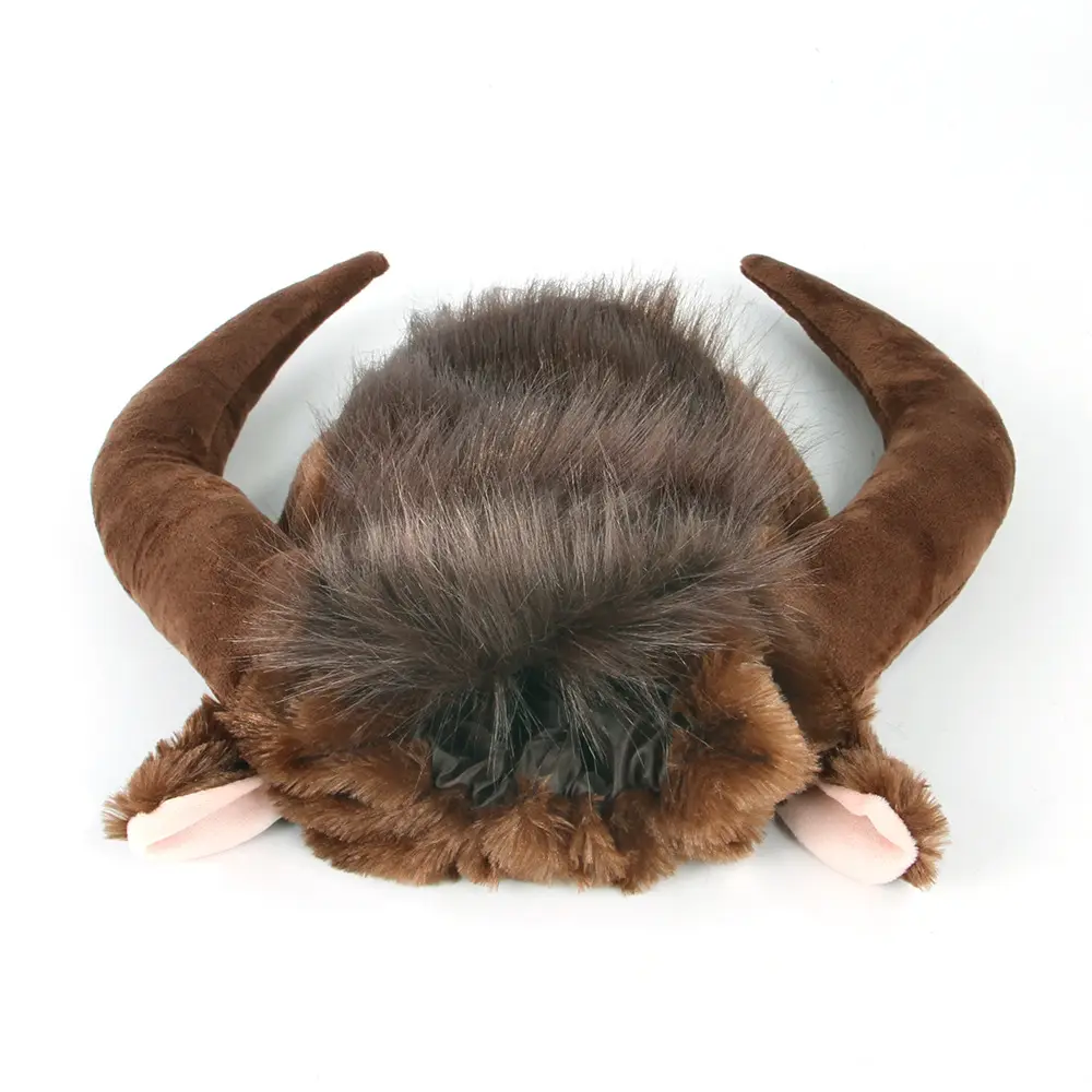 Halloween Dog Horn Wig Bull Cosplay Pet Funny Ox Hat Dog Cat Horn Headgear for Halloween Christmas
