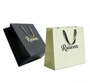 Sacs en papier de luxe colorés, logo imprimé personnalisé, sacs cadeaux personnalisés avec votre propre logo - Product Image 3