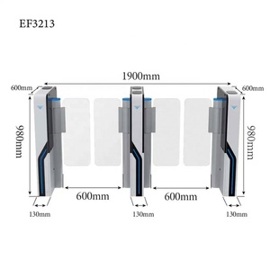 ประตูหมุนสำหรับศูนย์ออกกำลังกาย ระบบควบคุมการเข้าออก ประหยัดพื้นที่ - Product Image 2
