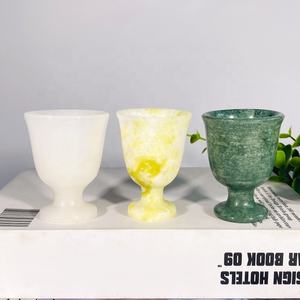 Commercio all'ingrosso naturale di alta qualità di cristallo di <span class=keywords><strong>giada</strong></span> tazza di <span class=keywords><strong>pietra</strong></span> di <span class=keywords><strong>colore</strong></span> diverso 6.5cm tazze per la decorazione domestica - Product Image 4