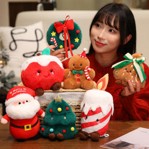 Venta Directa de Fábrica de Muñecos de Papá Noel, Juguetes de Peluche para Árbol de Navidad, Figuras de Pan de Jengibre Navideñas, Muñecos de Regalo de Navidad - Product Image 5