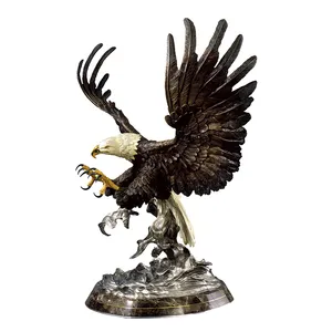 Individuelles Design hochwertige handgefertigte Metall-Tier-Skulptur Handwerk Messing-Adler-Statue zu verkaufen