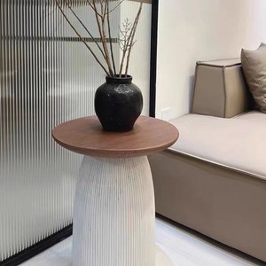 Simple Art Marble Modern Nordic Style <strong>Round</strong> Corner <strong>Bedside</strong> <strong>Table</strong> Movable Small <strong>Table</strong> for Bedroom Cafe Outdoor Use Home Furniture - Product Image 4