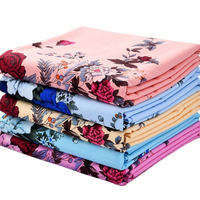 Drap plat en polyester imprimé floral, style américain rétro, grand format, coloré, pour lit californien