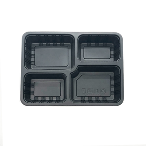 <span class=keywords><strong>Plateau</strong></span> <span class=keywords><strong>de</strong></span> nourriture jetable en plastique PP plateaux en plastique noirs <span class=keywords><strong>plateau</strong></span> <span class=keywords><strong>de</strong></span> <span class=keywords><strong>repas</strong></span> à emporter - Product Image 5