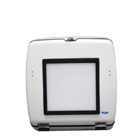 Boîte de livraison alimentaire carrée en fibre de verre avec serrure, boîte lumineuse à trois côtés pour coffre de moto et de trottinette électrique