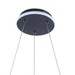 Zeal Lighting โคมไฟทรงกลมเพดานวงกลมสีดำสำหรับบ้านนอร์ดิกตุ้มห้อย - Product Image 5