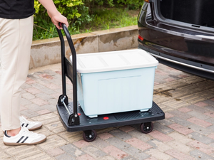 Black Blue Foldable Warehouse Cart <strong>Trolley</strong> Steel Handle Platform <strong>Hand</strong> <strong>Trolley</strong> Camping Cart <strong>Trolley</strong> Folding - Product Image 5
