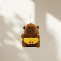 QY Souvenirs Kawaii dessin animé en peluche Capybara mignon sac pendentif ornements suspendus animaux en peluche poupée jouet