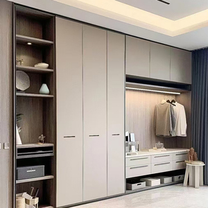 Armarios de Dormitorio Principales de Madera Minimalistas Pintados a Mano Profesionalmente en Gris Premium de YALIG - Product Image 2