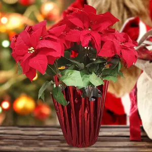 Christmas Artificial Flower Simulation Red Flower Ornaments Luxury Christmas Home Decor Simulation Flower Poinsettia