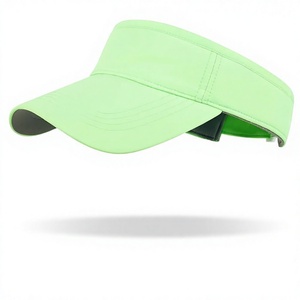 <b>Light</b> Green Adjustable Visor Curved Brim Unisex Outdoor Summer Cap Adults Breathable Polyester <b>Hat</b> - Product Image 1