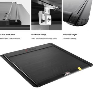 Couvercle de tonneau en alliage d'aluminium étanche rétractable manuel Lumières LED Finition noire mate Smart Anti-Pinch <span class=keywords><strong>Tech</strong></span> pour canon GWM - Product Image 6