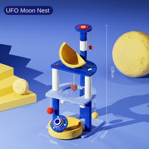 Arbres à chat de style étoile écologique grand jouet pour chat nid support d'escalade <span class=keywords><strong>Table</strong></span> de saut colonne de saisie intégrée avec capsule spatiale - Product Image 3