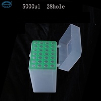 Boîte de pointes en plastique pour contenant de nourriture de 5ml, 28 sacs, boîte vide pour Pipette, pour usage en laboratoire, 500 ul
