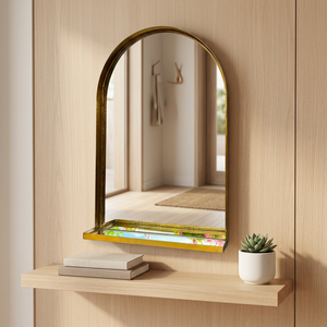 Decorative Wall <b>Mirror</b> made with Brass & <b>mirror</b>/ glass used for home decor showcase & <b>storage</b> Supplier from India - Product Image 1