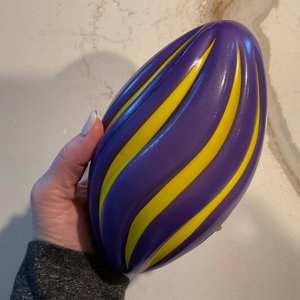 جويليت الترويجية الملونة شعار مخصص ماردي غرا 7 "بو رغوة لينة في كرة القدم الأمريكية على شكل كرة إجهاد - Product Image 6