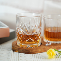 Best Verkopende Kristallen Whiskyglazen Helder Getextureerd En Reliëf Glaswerk Voor Verbeterde Spiritusproeverij