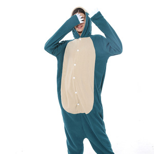 Gran oferta dibujos animados Snorlax Cosplay conjunto completo disfraces de lujo franela dormir mono Halloween - Product Image 2