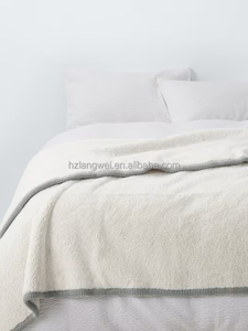 Manta de cama de felpa suave con adorno de punto Cozy <span class=keywords><strong>Sherpa</strong></span> Throw Warm All Season Colcha Manta de terciopelo Coral de felpa - Product Image 5