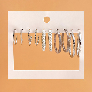 <span class=keywords><strong>2022</strong></span> nouveau gros usine or argent serpent papillon boucles d'oreilles ensemble femmes perle acrylique boucles d'oreilles ensemble - Product Image 4