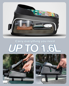 Sacoche de vélo étanche 6,5 pouces pour cadre <span class=keywords><strong>avant</strong></span> avec support de téléphone pour hommes, compatible iPhone, accessoires de cyclisme - Product Image 5