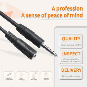 <span class=keywords><strong>Cable</strong></span> AUX blindado de 3,5mm macho/hembra a <span class=keywords><strong>Cable</strong></span> de Audio estéreo de extremo abierto conector TRRRS Audio de coche/PC/<span class=keywords><strong>TV</strong></span>/sistema de sonido de estudio Mezclador - Product Image 4