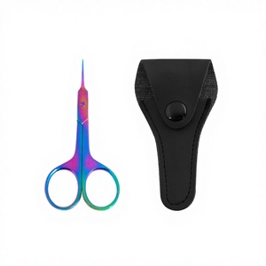 Ciseaux de manucure courbés de style russe en acier inoxydable aiguisé pour droitiers, outil de beauté pour l'élimination des peaux mortes, avec poignée, emballage inclus - Product Image 3