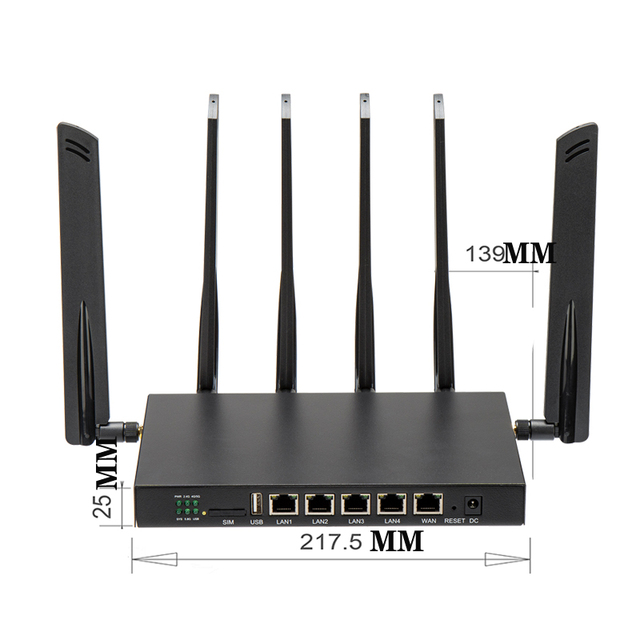 HUASIFEI Dual Band 1200Mbps 5g Lte Router RM500Q-AE Module Openwrt System ROOter Firmware Router 4g Lte