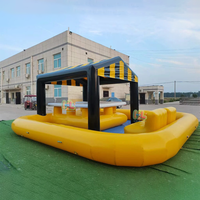 Bouée de piscine gonflable commerciale pour enfants et adultes - Canard jaune en PVC, capacité 100-500 kg