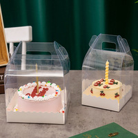 Boîtes à cupcakes individuelles transparentes avec poignées, boîtes à gâteaux portables en plastique pour mariage, anniversaire, baby shower, pâtisserie