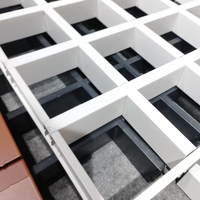 Plafond à grille personnalisé carré pour bureau, entrepôt, station de métro, ventilé, durable, plafond à cellules ouvertes