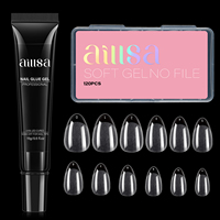 Aillsa Capsules d'ongles courtes, formes Amande, Cercueil, Carré, transparentes, nouvelles, effilées, M0524002