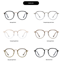 Montura de anteojos ópticos Retro TR90 de moda con diseño ligero que se puede emparejar con lentes planos recetados