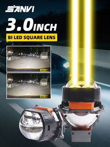 Lentes LED Bi-LED SU7 con Diseño de Luz Alta Auxiliar Dual, Luz Alta de 76w, Luz Baja de 48w, Lentes Universales Cuadrados Cortos para Faros Delanteros de Automóvil - Product Image 5