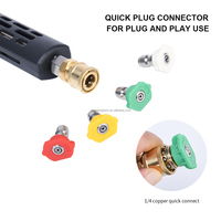 Ensemble de pistolet de lavage de voiture professionnel JH 2-en-1 Source d'alimentation électrique Lance détachable avec buses à connexion rapide pour le nettoyage à pression