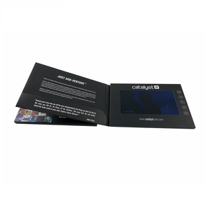 Prezzo di fabbrica 7 pollici A5 nero digitale Video Brochure libro personalizzato <span class=keywords><strong>Pop</strong></span> Up Video LCD biglietto di auguri con tasca - Product Image 6