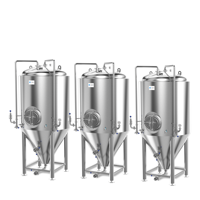 Fermenteurs coniques en acier inoxydable de qualité 500 gallons/unités/réservoir de stockage 2000l prix de vente