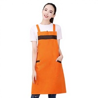 Tablier de travail en nylon personnalisé pour adultes, avec bretelles en H, pour cuisine domestique, impression de logo, pour le nettoyage et l'utilisation des chefs