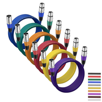 Câbles audio blindés OEM de haute qualité, XLR mâle-femelle colorés, gaine PVC, pour microphone, console de mixage et amplificateur – Vente chaude