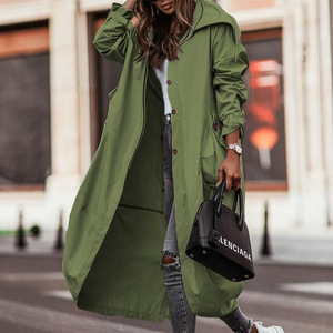 Giacche Casual grandi risvolti e lungo <span class=keywords><strong>trench</strong></span> per <span class=keywords><strong>donna</strong></span> tasche giacca a maniche lunghe - Product Image 4